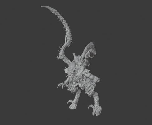 space bugs - licker bug game 28mm miniature tabletop wargame alien biomass swarm sci-fi 3d print model - Mito3D