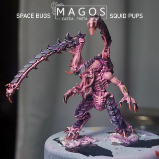 space bugs squid pups tyranid tyranids warhammer 40k miniature wargames hive bug melee gaunt lictor deathleaper octopus cthulhu presupported supported 3d print model - Mito3D