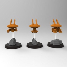 space communist automated helpers game tau drone gun shield marker greater good warhammer 40k xenos 3d print model - Mito3D