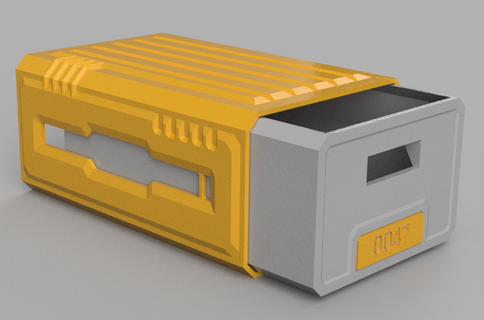Uzay konteyner depolama Kutu araçlar dayanıklı yapısal 3d print model - Mito3D