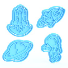 space cookie cutter set 4 home earth mars astronaut rocket planet stamp cookies cook cithen cutters 3d print model - Mito3D