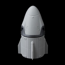 space crew dragon - foldable 4d 3d print model - Mito3D