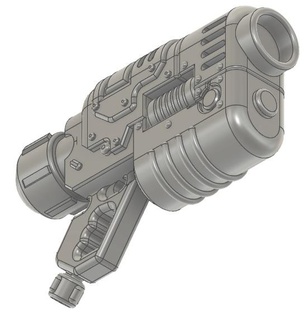 espace nain plasma canon cosplay marteau guerre 40k sombre s'accroupir pistolet 3d print model - Mito3D