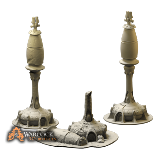 spazio elfo comunicazioni Torre eldar 40k 40000 tavolo gioco guerra terreno diorama craftworld 3D print model - Mito3D