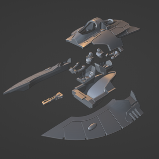 space elf superheavy flyer Game space elf flyer  3d print model - Mito3D