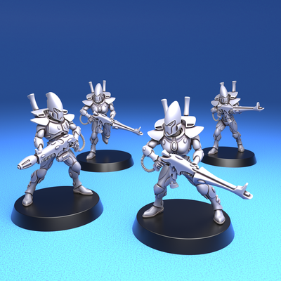 espaço duende guerreiros eldar aeldari guardiões 28mm elfos aspecto miniaturas guerra jogos beira rio 3d print model - Mito3D