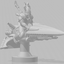 space elves - mounted autarch exarch 3d print model - Mito3D