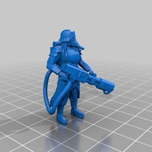 space flammenwerfer soldier art people flame thrower death korps krieg 3d print model - Mito3D