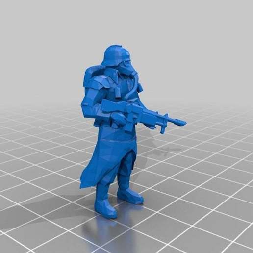 space foot-soldier art models trench soldier rifleman infantry dkok death korps krieg 3D print model - Mito3D