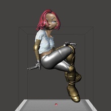 espaço menina escultura arte sci fi scifi ciborgue cibernético Cybergirl sexy anime robô estatuetas personagem figura CNG 3d laboratório brinquedo andróide estátua 3d print model - Mito3D