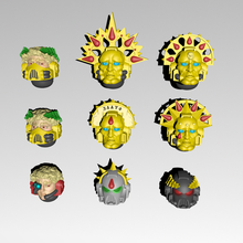 espacio dorado guerreros hermoso cabezas 3d print model - Mito3D