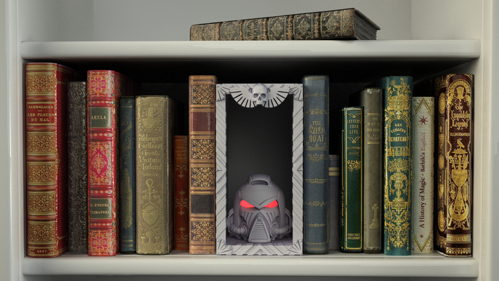 spazio casco booknook casa sci fi fantasia futuro libro fermalibri biblioteca scenico guerra 40 3d print model - Mito3D