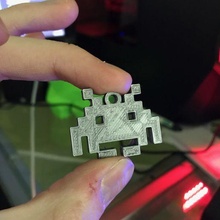 space invader keychain 3d print model - Mito3D