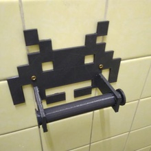 space Invaders - WC-Papier-Halter home WC-Unterstützung dagomerlin 3d print model - Mito3D