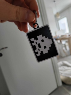 space invaders keychain multicolor fast easy 3d print model - Mito3D