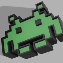 space invaders led 3d print model - Mito3D