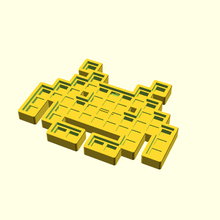 Platz Eindringlinge Makro Tastatur Spiel mechanisch Weltraumeindringling Spaceinvaders Spielzeug 3d print model - Mito3D
