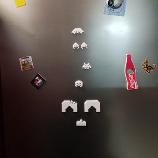 space invaders magnet videogame arcade retrogame alien 80's sergio inglese 3d print model - Mito3D