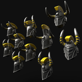 space iron warriors helmets minotaurs marines Game marine warrior chaos heretic horned helmet greek spartan 3d print model - Mito3D