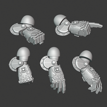 space janitors solarite gauntlets game adeptus custodes melee weapon power fist guantlet warhammer 40k toy accessories 3d print model - Mito3D
