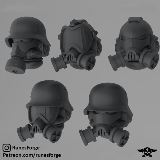 espacio guerra cabeza máscara gas krieg 40k marina martillo griego romano espartano stl minis 3d caracteres intercesores primaris astartes 3D print model - Mito3D