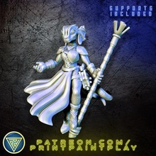 espaço lagarto místico estrangeiro fêmea réptil rpg scifi personagem miniatura interpretação papéis tampo mesa 32mm localizador estrelas Vesk 3d print model - Mito3D