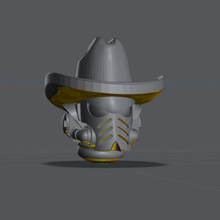 espace homme primaires cow boy chapeau 3d print model - Mito3D