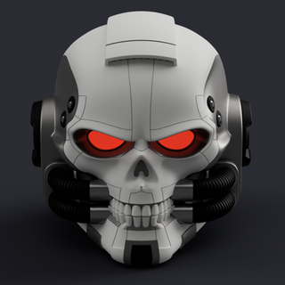 space marine clergy helmet without icon chaplain wearable skull 3d print model - Mito3D