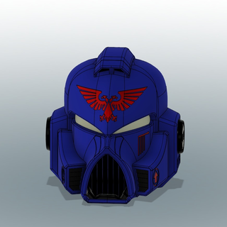 space marine helmet - wearable costume 3d print model - Mito3D