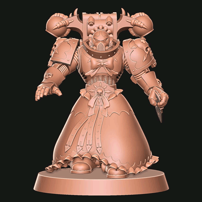 espaço marinho empregada jogos berzerkers ezequiel asmodai exterminador futuro adepto mecanicus cinzento cavaleiros 3d print model - Mito3D