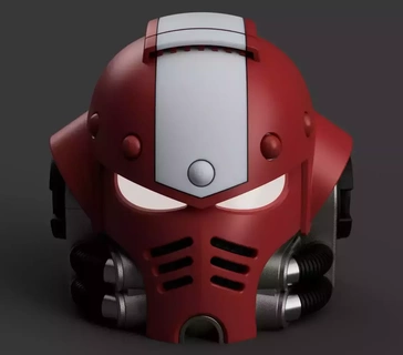 space marine primary helmet primaris wearable hell blaster 3d print model - Mito3D