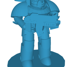 space marine warhammer 40k poly 3d print model - Mito3D