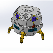 module d'espace divers de l'espace le la mole lune modul jouet les parachutes parachute 3d print model - Mito3D