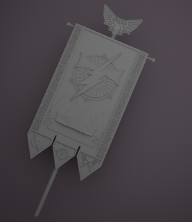 space mongols banner marines mongolians imperium mankind empire chapter jaghatai khan tabletop gaming wargaming miniature vehicle symbol logo insigna 3d print model - Mito3D