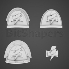space mongols shoulder pads tabletop scifi miniatures 28mm wargaming miniature 3d printing warhammer 40000 40k pad insignia white scars scar marine 3d print model - Mito3D