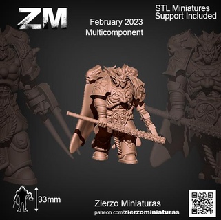 space oni warrior boss samurai heavy 42k war hammer soldier japan rifle mask multicomponent sci fi power armor 3d print model - Mito3D