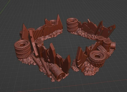 Platz Orks all 39 wallz Combo Terrain Wargaming Außerirdischer Legion Chaos Base Grünhäute Miniatur Ruinen Tischplatte grimmig dunkel Ork 3d print model - Mito3D