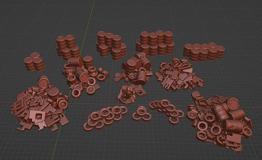 space orks lots'o'junkz combo junk less coin terrain wargaming alien legion chaos base greenskins miniature ruins tabletop grim dark space ork space orc ork orc orks orcs  3d print model - Mito3D