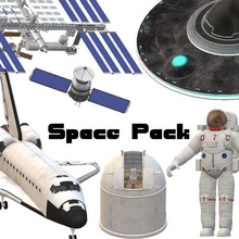 espaço pacote espacial astronauta iss satélite marsrover ufo livre 3d print model - Mito3D