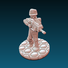 spazio paramilitare contraente gioco 28mm cyberpunk miniatura parsec stargrave sci fi alieni soldato eroico scala ttrpg 3d print model - Mito3D
