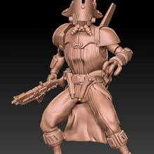 space pirate commander finch tabletop miniatures wargame scifi 3d print model - Mito3D
