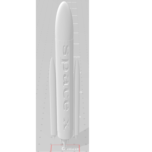 space rocket falcon heavy decoration spacex 3D print model - Mito3D