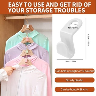 space saving hanger connector hooks 2 hook saver home clothes shirt gadget 3d print model - Mito3D