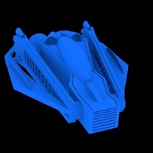 espaço navio nave espacial racechip raça carro futuro metal 3d print model - Mito3D