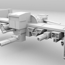 Platz Schiff sci fi futuristisch ben10 Außerirdischer Flugzeug Raumfahrzeug Krieg Maschine Kämpfer Jet Kampf Spielzeug niedrig poly 3d Modell 3d print model - Mito3D
