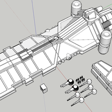 space ship - pelta game star wars armada x-wing 3d print model - Mito3D