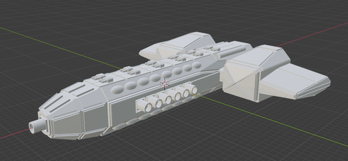 space ship cruiser 3d print model - Mito3D