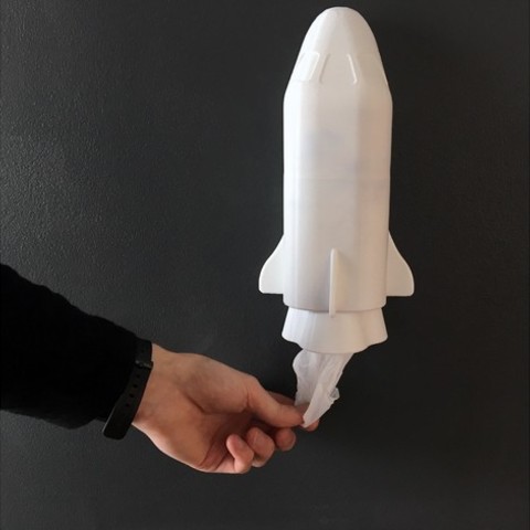 space shuttle bag dispenser strumento famiglia cucina grande la nasa razzo spaceshuttle utile 3D print model - Mito3D