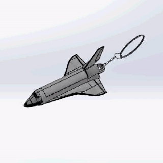 space shuttle keychain 3d print model - Mito3D