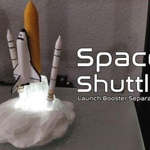 space shuttle launch booster separation lamp model nasa spacecraft spaceship spaceshuttle decor 3d print model - Mito3D